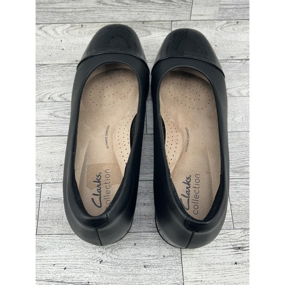 Clarks Collection Shoes Womens Size‎ 8.5 Block Heel Patent Toe Comfort 26153413 - Picture 6 of 11